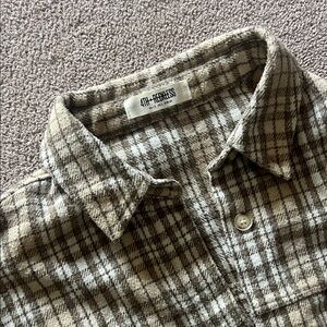 4th + Reckless Plaid Shirt Brown, Beige & White - Size US Large/UK 12/ERO 40